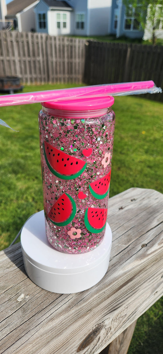 Pink 20oz Glass Snowglobe