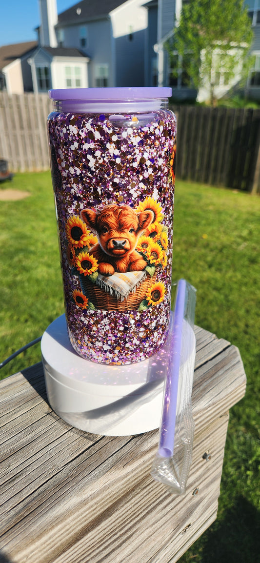Purple 20oz Glass Snowglobe